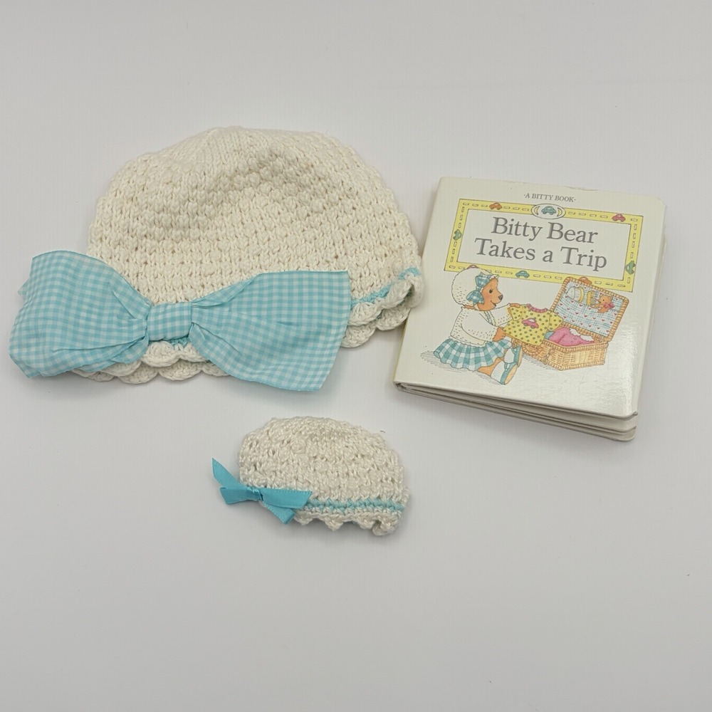 PLEASANT COMPANY American Girl BITTY BABY Doll TRAVEL Adventure Set Book Hats